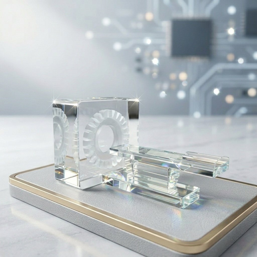 K9 Crystal CT Scanner Model | 3D Laser Engraving | Crystal Souvenir | Trophy and Award
