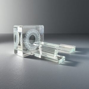 Alternative view of K9 Crystal CT Scanner Model | 3D Laser Engraving | Crystal Souvenir | Trophy and Award