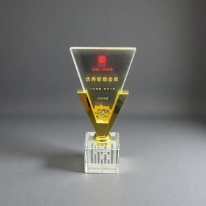 Alternative view of Creative K9 Crystal Trophy - Laser Engraved Logo - UV Printing Pattern