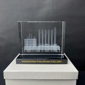 Crystal 3D Miniature Factory Model | OEM Industrial Display for Promotional Business Gifts