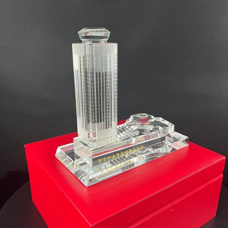 3D Laser Engraved Crystal Office Building Model – Manufacturer Direct (Low Price for Bulk) - Image 4