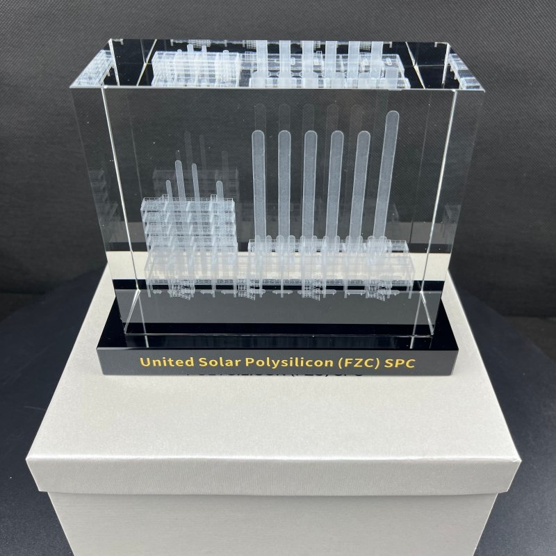 Crystal 3D Miniature Factory Model | OEM Industrial Display for Promotional Business Gifts - Image 3