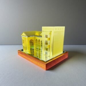 Alternative view of Custom Gold-Plated K9 Crystal Architectural Model | High-End Government & Diplomatic Gifts | Factory-Direct Wholesale Pricing