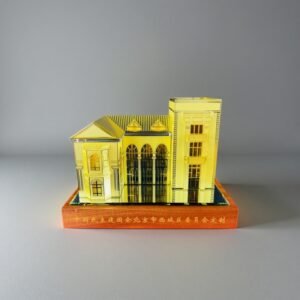 Custom Gold-Plated K9 Crystal Architectural Model | High-End Government & Diplomatic Gifts | Factory-Direct Wholesale Pricing