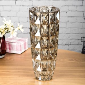 Alternative view of Luxury Geometric Colorful Crystal Vase – 32cm Tall Iridescent Prism Glass Vase for Modern Home Decor & Centerpieces | Custom Wholesale Manufacturer