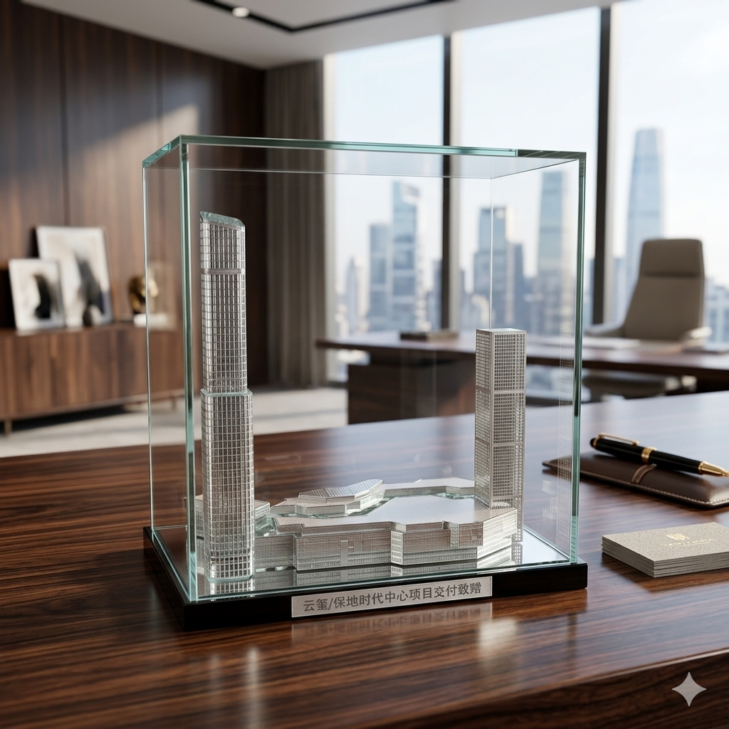 High-End Cooperate Souvenirs - Headquarters Crystal Model - Business Gifts - Image 3