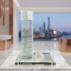K9 Crystal Copporate Gift - Office Building Model - OEM Crystal Gift Chinese Manufacturer