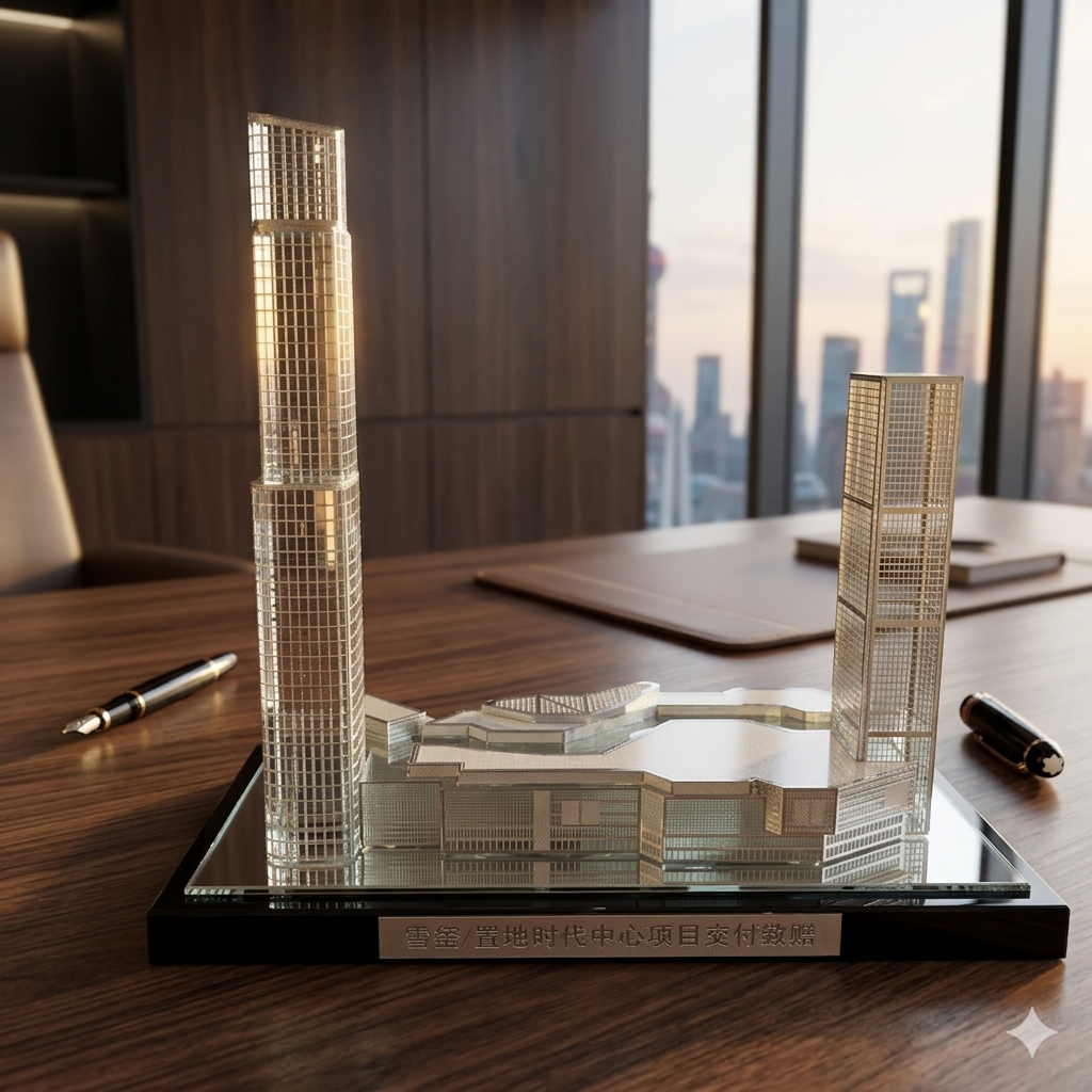 High-End Cooperate Souvenirs - Headquarters Crystal Model - Business Gifts - Image 4