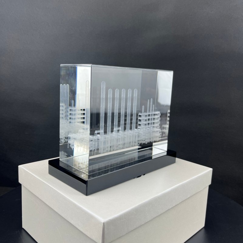 Crystal 3D Miniature Factory Model | OEM Industrial Display for Promotional Business Gifts - Image 4