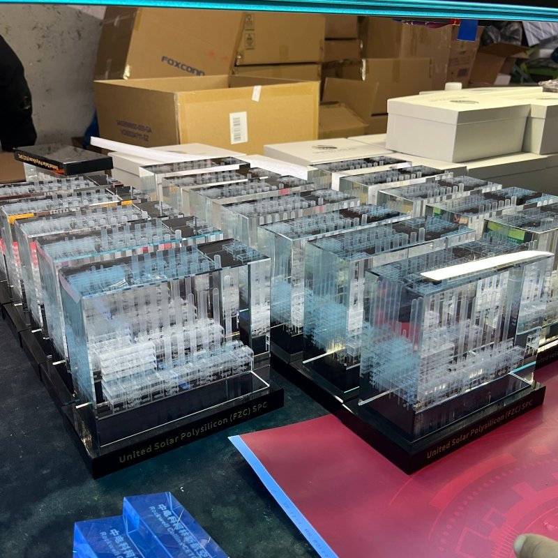 Crystal 3D Miniature Factory Model | OEM Industrial Display for Promotional Business Gifts - Image 5