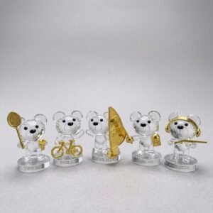 Crystal Event Favors for Athletes and Guests - Sport Bear Figurine - OEM Custom Gift & Sports Trophy Series