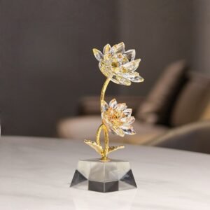 Alternative view of OEM Custom K9 Crystal Lotus - Zen-Inspired and Fengshui Home & Office Decor - Factory Direct