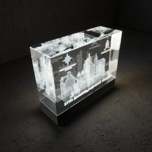 Alternative view of Custom 3D Laser Engraved Crystal – Industrial Corporate Gifts & Brand Awards | Source Factory