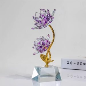 OEM Custom K9 Crystal Lotus - Zen-Inspired and Fengshui Home & Office Decor - Factory Direct