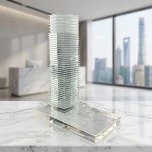 Alternative view of K9 Crystal Copporate Gift - Office Building Model - OEM Crystal Gift Chinese Manufacturer