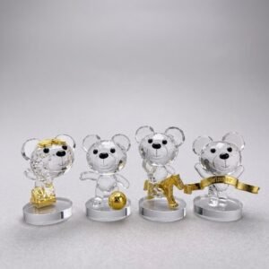 Alternative view of Crystal Event Favors for Athletes and Guests - Sport Bear Figurine - OEM Custom Gift & Sports Trophy Series