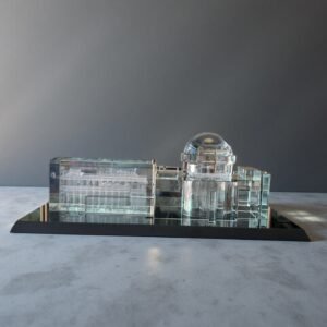Alternative view of Custom Nuclear Power Plant Model | Premium K9 Crystal Gift 3D Laser Engraved