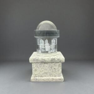 Alternative view of 3D Laser-Engraved Nuclear Power Plant Crystal Model – Industrial Corporate Gifts & Brand Awards
