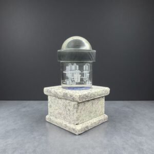 3D Laser-Engraved Nuclear Power Plant Crystal Model – Industrial Corporate Gifts & Brand Awards