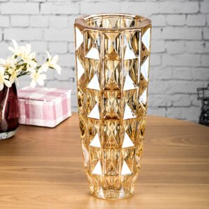 Luxury Geometric Colorful Crystal Vase – 32cm Tall Iridescent Prism Glass Vase for Modern Home Decor & Centerpieces | Custom Wholesale Manufacturer