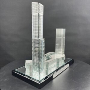 Alternative view of High-End Cooperate Souvenirs - Headquarters Crystal Model - Business Gifts