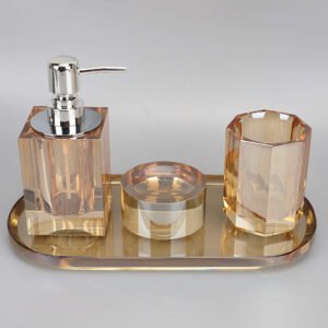 Alternative view of Bespoke Champagne Crystal Bathroom Ensemble | Factory Direct High-End Customization for Boutique Hotels & Estates