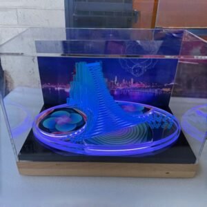 Alternative view of Radiant Melody Concert Hall Crystal Model – 7 Color Lighting + Optional Music Player for an Immersive Live Experience
