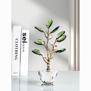 Alternative view of Luxury Crystal Bodhi Tree Tabletop Ornament | Handcrafted Glass Lucky Tree Figurine | Wholesale Source Factory Custom Logo