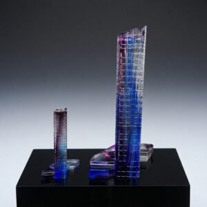 Alternative view of Custom High-End K9 Crystal Architecture Model | Corporate Anniversary Souvenirs