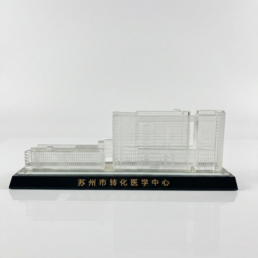 Custom Crystal Copporate Gift Office Building Model Chinese Manufacturer
