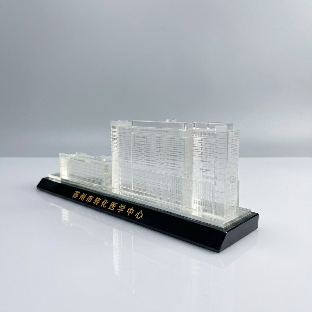 Custom Crystal Copporate Gift Office Building Model Chinese Manufacturer - Image 3