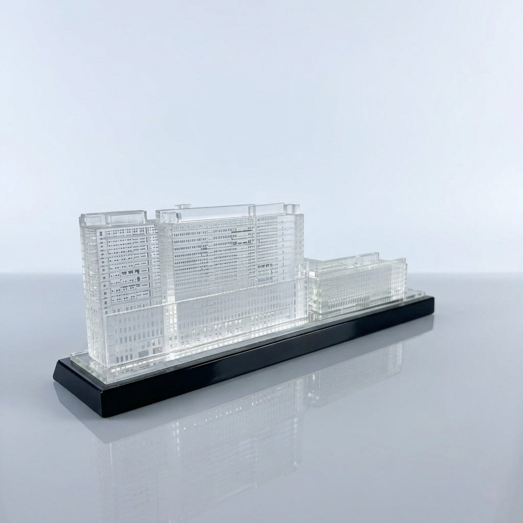 Custom Crystal Copporate Gift Office Building Model Chinese Manufacturer - Image 5