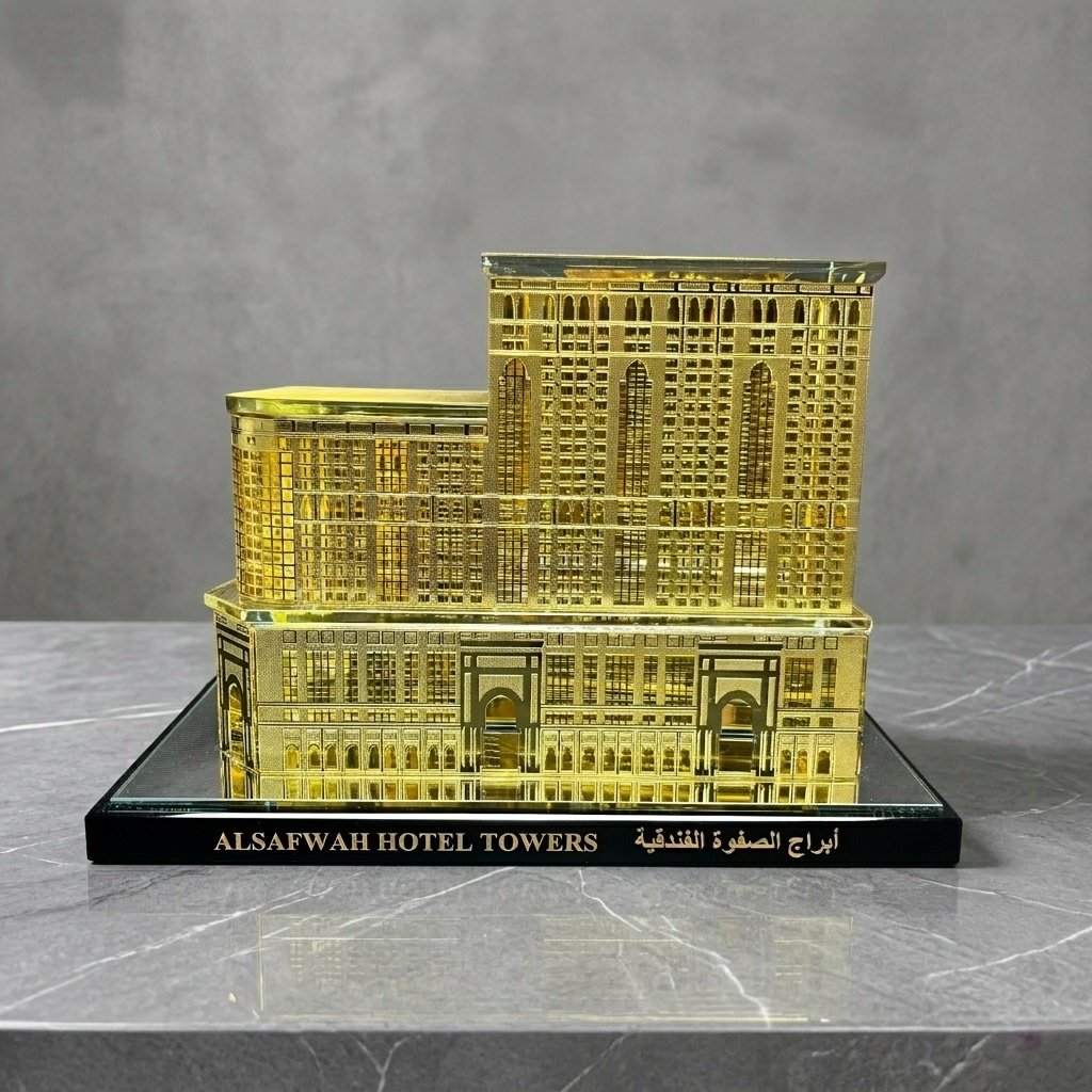 Premium corporate gifts | OEM Crystal Gifts Manufacturer | Al Safwah Hotel Towers Model