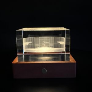 Alternative view of High-End 3D Crystal Architecture Model - Bespoke Diplomatic Souvenir | China Crystal Factory