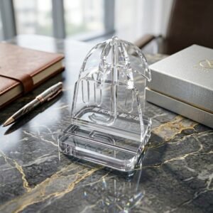Alternative view of K9 Crystal Phone/Pen Holder-Umbrella Design-Custom Crystal Gifts-Corporate Gifts Chinese Manufacturer