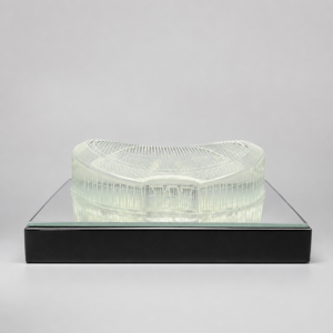 K9 Crystal Stadium Building Model  | Custom Corporate Gift | Crystal Souvenir for Company Anniversary and IPO Celebration