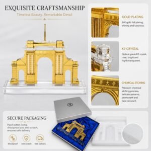 Alternative view of Custom University Landmark Crystal Model Gift – Graduation Souvenir for Alumni Faculty and VIP Guests