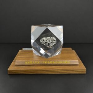 Custom Corporate Gift with Encapsulated Ore Specimen | Anniversary Recognition Gift for Mining & Energy Companies