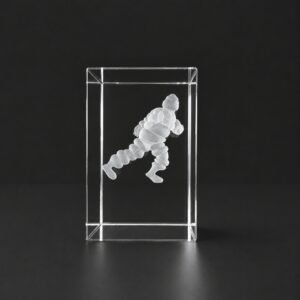 Alternative view of Custom Corporate Gift 3D Laser Engraved K9 Crystal Block | Corporate Anniversary Employee Recognition Award | Custom Trophy and Award Manufacturer China