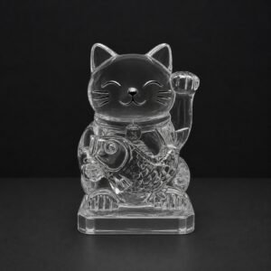 Custom Crystal Lucky Cat Figurine Liuli Crystal Fortune Cat Ornament | OEM Crystal Corporate Gift Manufacturer
