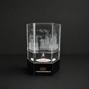 Custom 3D Laser Engraved Crystal Corporate Gift | Personalized K9 Crystal Equipment Model Souvenir | OEM Custom Corporate Gift & Trophy Manufacturer China