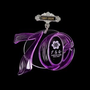 Custom Crystal Corporate Souvenir | Premium Crystal Anniversary Gift for Canton Fair | OEM Crystal Corporate Gift Manufacturer