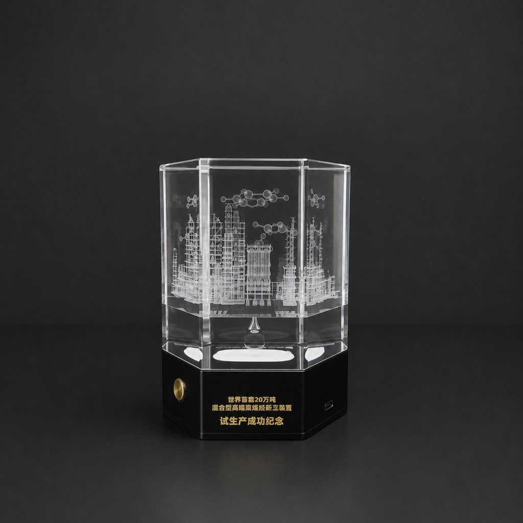 Custom 3D Laser Engraved Crystal Corporate Gift | Personalized K9 Crystal Equipment Model Souvenir | OEM Custom Corporate Gift & Trophy Manufacturer China - Image 2