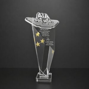 Custom K9 Crystal Award Trophy for Corporate Recognition | Premium Custom Corporate Gift & Employee Achievement Award | OEM Crystal Trophy Manufacturer