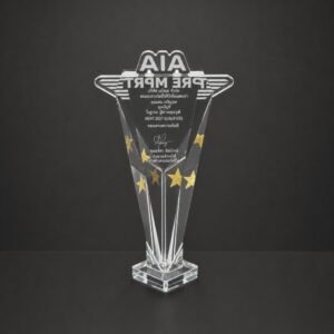 Alternative view of Custom K9 Crystal Award Trophy for Corporate Recognition | Premium Custom Corporate Gift & Employee Achievement Award | OEM Crystal Trophy Manufacturer